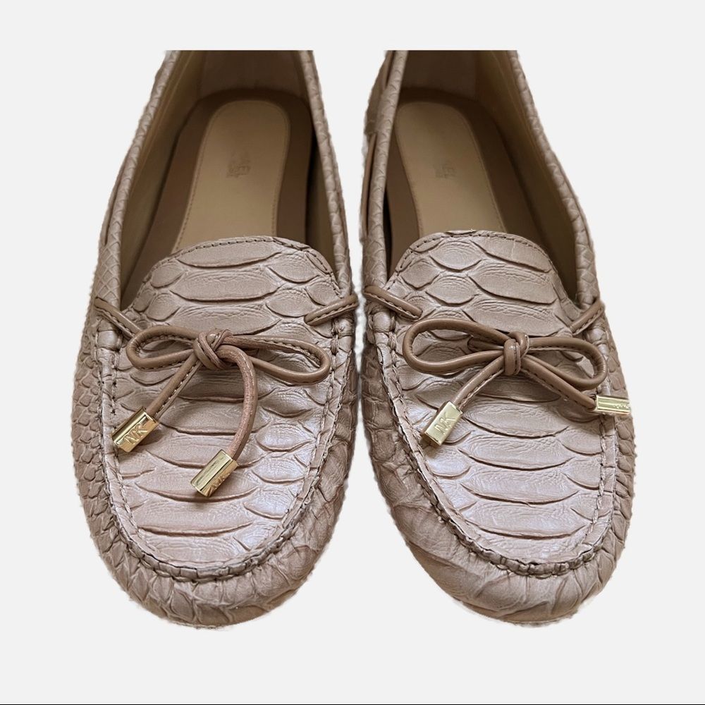 Michael Kors Daisy Crocodile Embossed Leather Slip on